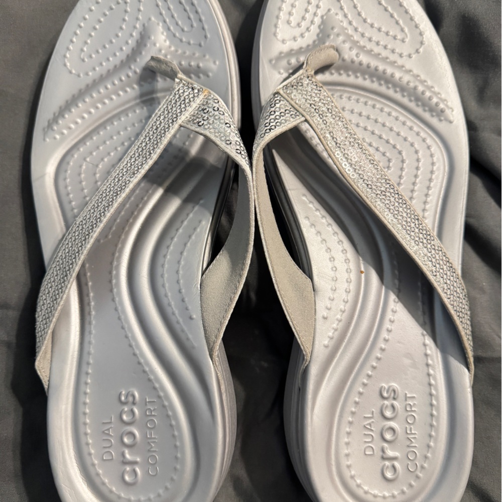 Woman’s size 11 crocs flip flops. New without tags.